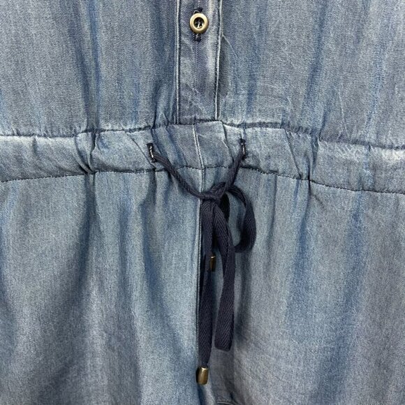 Splendid chambray romper blue size S long sleeve athleisure vacation travel soft - Picture 4 of 8